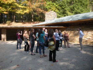 listening to our docent outside Kentuck Knob